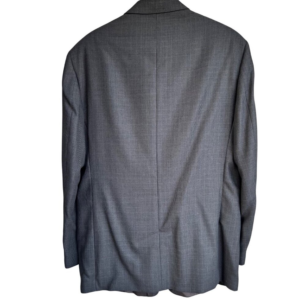 Principe Mens 44R Sport Blazer 100% Wool 3 Button Gray Tan Windowpane Italy New - Picture 5 of 16